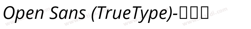 Open Sans (TrueType)字体转换